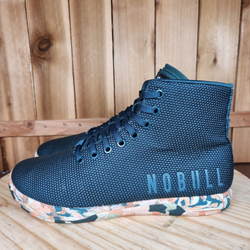 NOBULL‎ Shoes Mens 8 Blue Camo Trainer High Top Athletic Sneakers Gym CrossFit